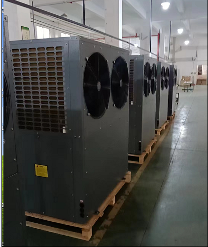 40KW侧出风定制热泵内部组件